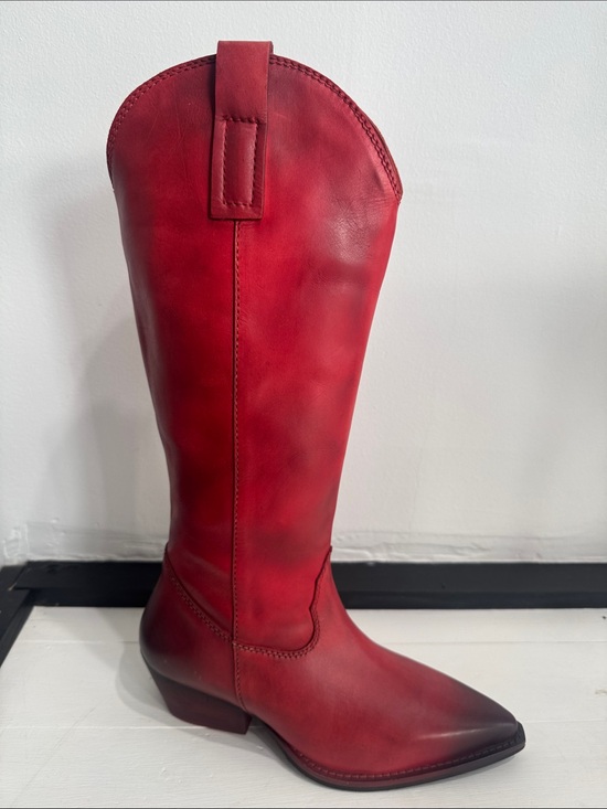 Matisse Shoes - Matisse Red Leather Over-the-Knee Western Boot